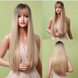New 26" Blonde Ombre Synthetic Wig